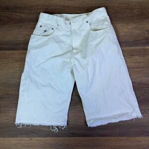 Calvin Klein White Denim Cutoff Shorts Men's 28x23